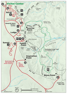 Bryce Canyon Hiking Map