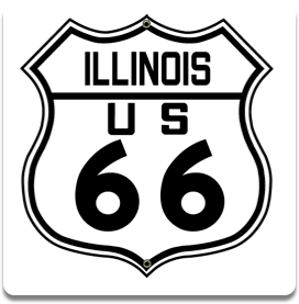 Route 66 Illinois sign