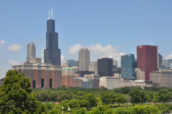 The skyline of Chicago