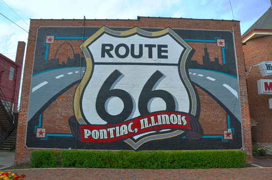 Route66 Illinois 8 PontiacMuurschilderingen