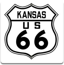 Route 66 Kansas sign