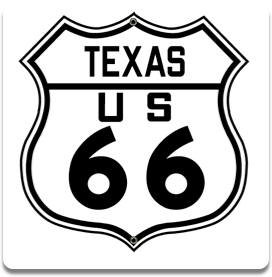 Route 66 Texas sign