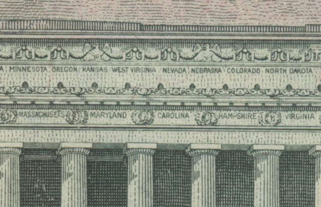Lincoln Memorial 5 dollar