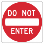 Verkeersborden Amerika do not enter