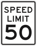 Verkeersborden Amerika speed limit