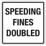 Verkeersborden Amerika speeding fines doubled