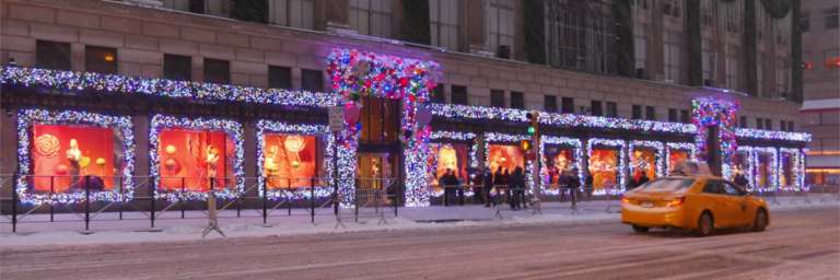 Kerstmis op Fifth Avenue in New York
